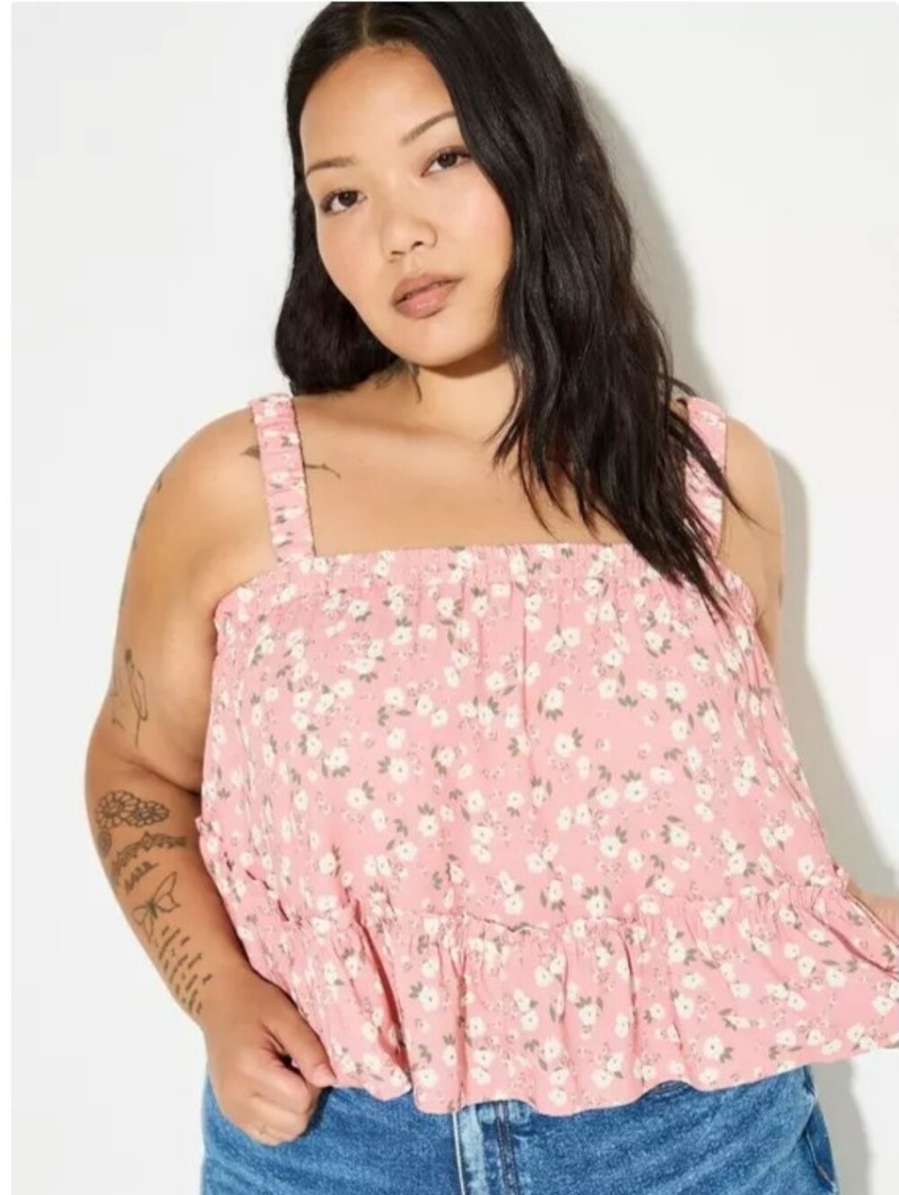 Torrid Tiered Smocked-Strap Top